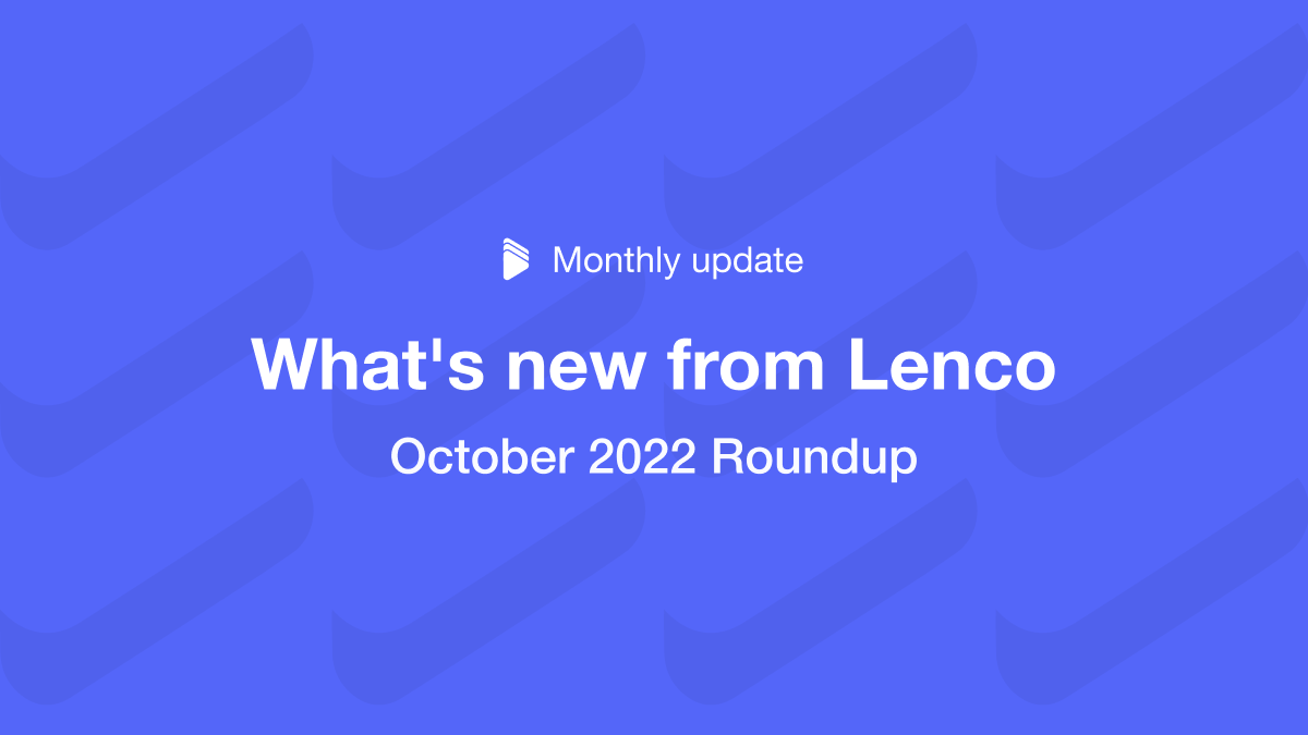 What’s New From Lenco-October 2022 Roundup